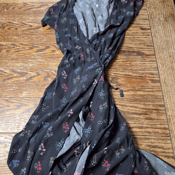 Marine Layer Emlyn Midi Wrap Dress Sz Medium - Picture 2 of 6